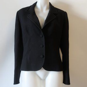 SERGE & REAL BLACK BUTTON CLOSE BLAZER JACKET 10 *
